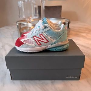 Red & blue New balance 990v5 toddler